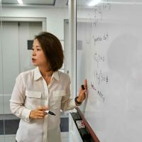 		Eun-Ah Kim at whiteboard
	