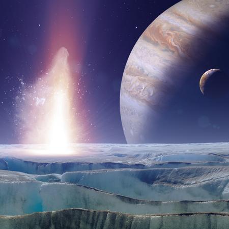		 Artist&amp;#039;s rendition of an exoplanet with an ocean on another world in front of it
	