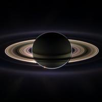 		Saturn with dark colors in 2D
	