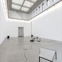 		Marina Rosenfeld 2017 installation &quot;Deathstar&quot; at Portikus Frankfurt. 
	