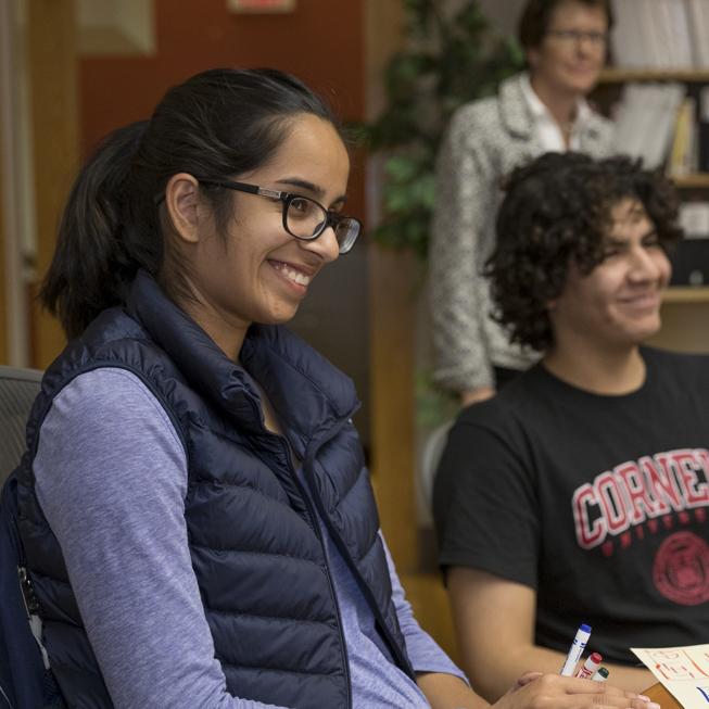 		Students in small group discussion
	