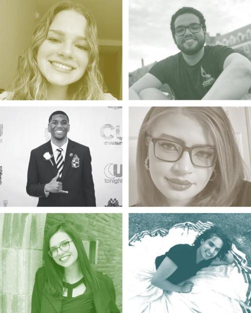 		Headshots of six of the MMUF students 
	