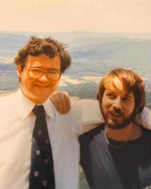 Joe Connolly ’72, left and Jay Branegan ’72, right