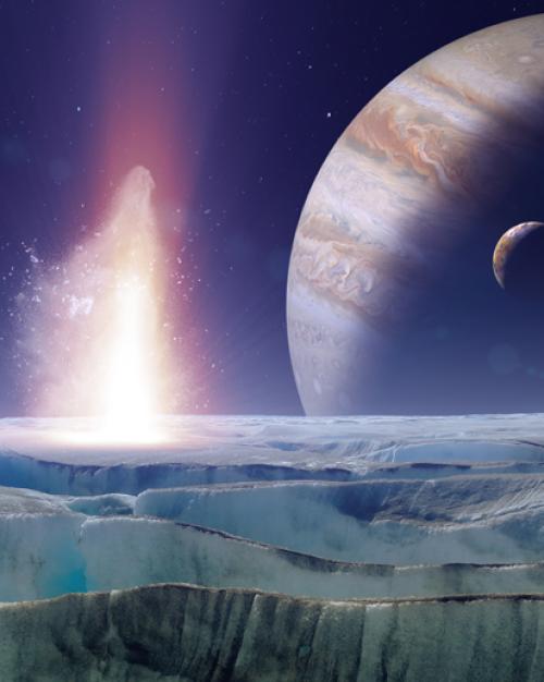 		 Artist&amp;#039;s rendition of an exoplanet with an ocean on another world in front of it
	