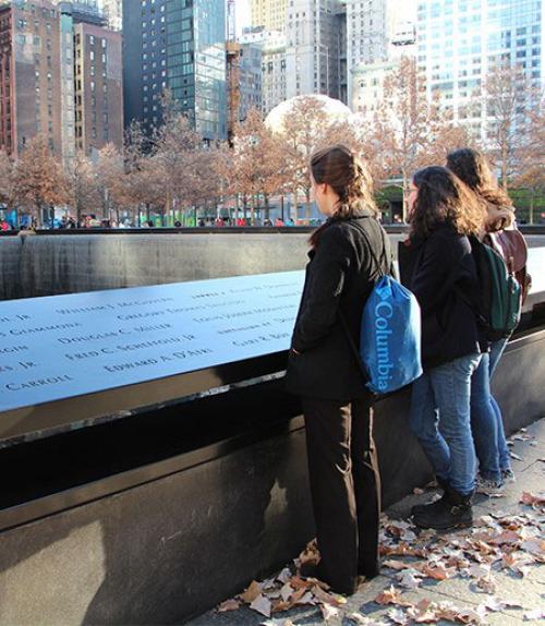  Anthropology students at 9/11 Memorial in NYC