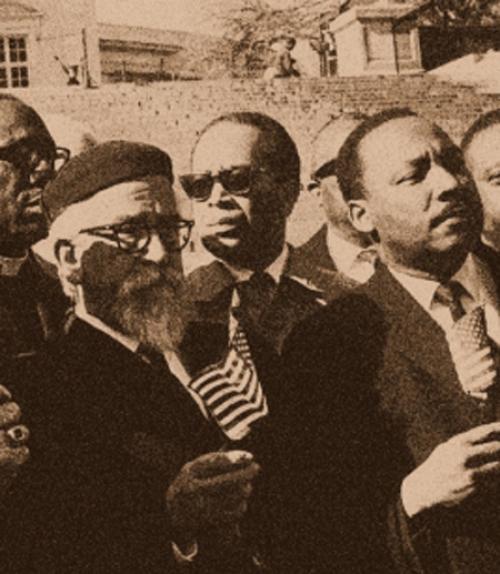 		 Archival image of Martin Luther King Jr. with Jewish leaders
	