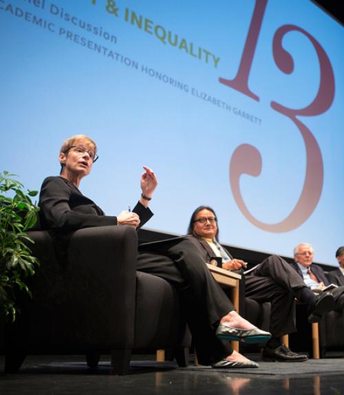  A discussion panel of four people