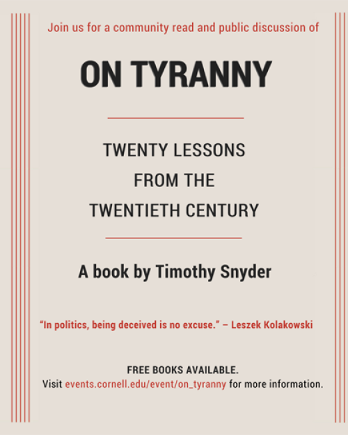 		 Book cover art for &amp;quot;On Tyranny&amp;quot;
	