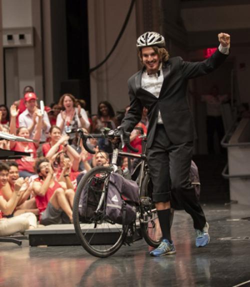 		 ‘True Cornellian’ ends 10,000-mile cycle tour at Reunion 2018
	