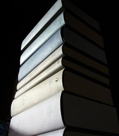 		 stack of books
	