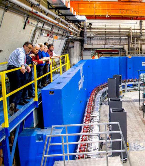 		 Representatives from Cornell, the Brookhaven National Laboratory and the New York State Energy Research Development Agency are shown during the CBETA test June 24 at Wilson Laboratory.
	