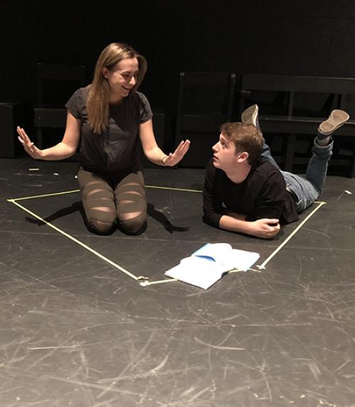 		 Actors in the production of Constellations. 
	