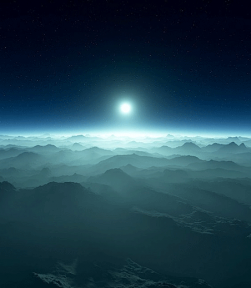  Blue hills and a horizon