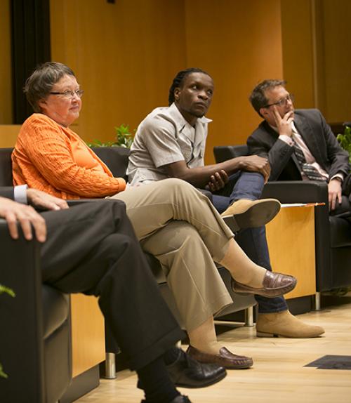 		 “Transformative Humanities: Faculty Reflections on Life-Changing Creative Works” panel featured poet Ishion Hutchinson, historian Mary Beth Norton and theorist Paul Fleming celebrating the dedication of Klarman Hall
	