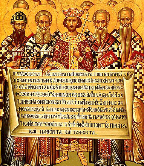  Christian icon depicting five people