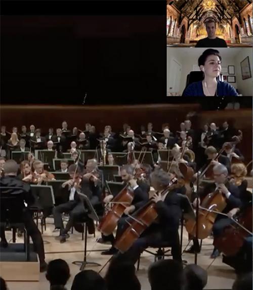 		 Zoom call with orchestra
	
