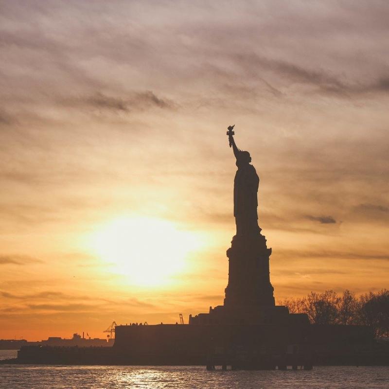 Statue of Liberty at sunrise