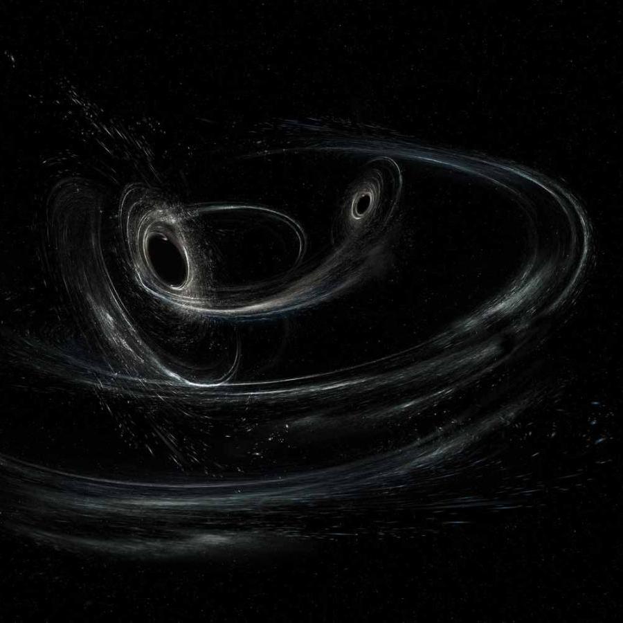 		Illustration of two black holes
	