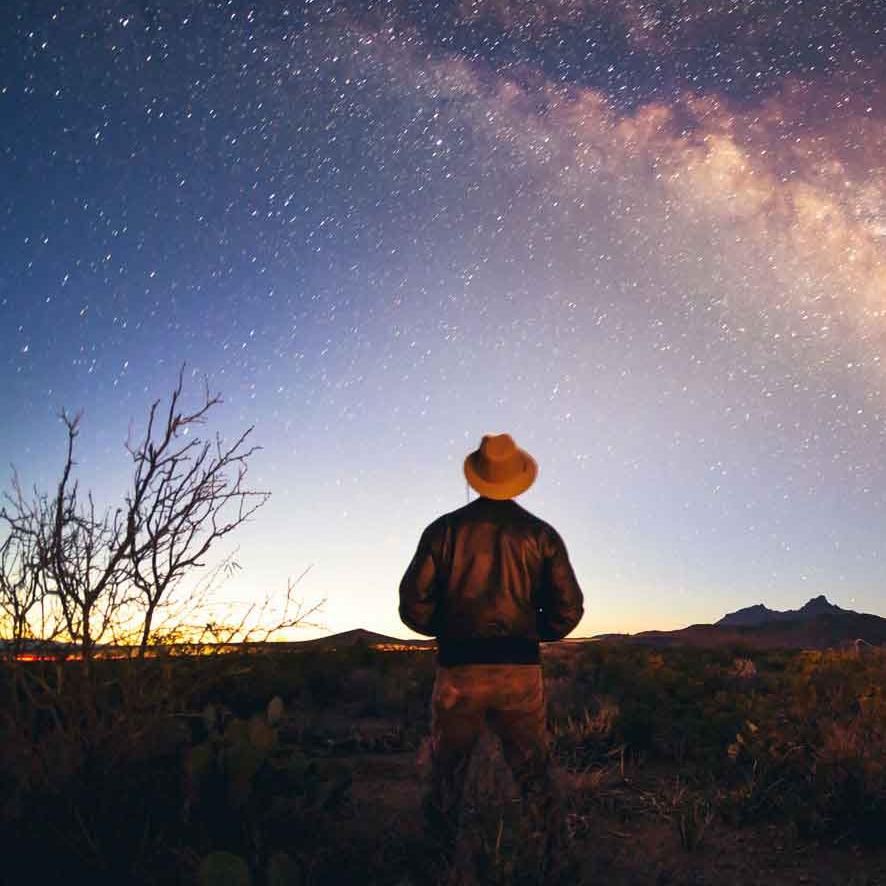 		man watching stars
	