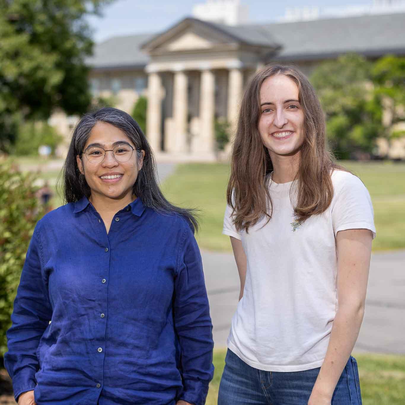 two women outside