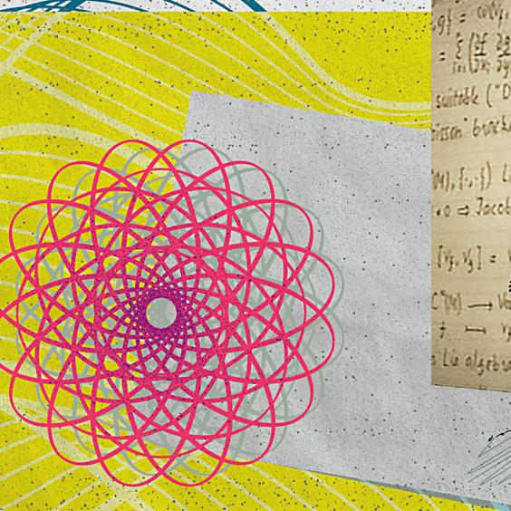 		Illustration featuring algebraic topology imagery on a yellow background, a sketch of Bill Thurston's headshot, and a paper with mathematical equations.
	