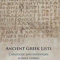 Book cover: Ancient Greek Lists