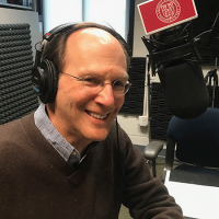 Steven Strogatz wearing headphones