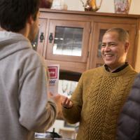 Professor Gerard Aching with student