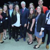 Students with Bill Clinton