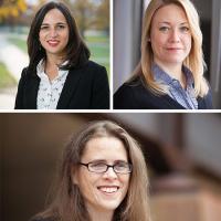  Professors Ananda Cohen-Aponte, Erin York Cornwell, and Khena Swallow