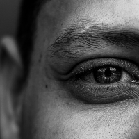 Closeup of a person&#039;s eye
