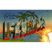 postcard of florida burning