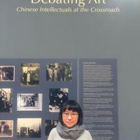  Yuhua Ding in front of her exhibition