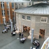 Klarman Hall atrium: the Admissions and Academic Advising Center