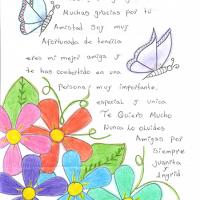 letter in spanish with flowers