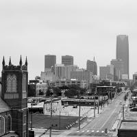  City skyline, black and white