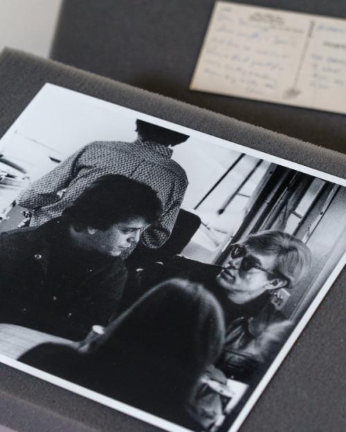 Photo of Lou Reed and Andy Warhol