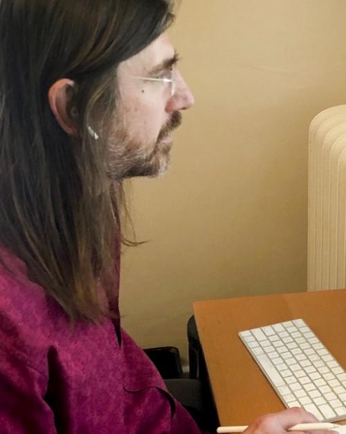 Person working at a computer