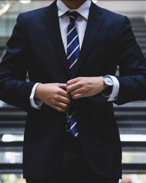 Person wearing a business suit