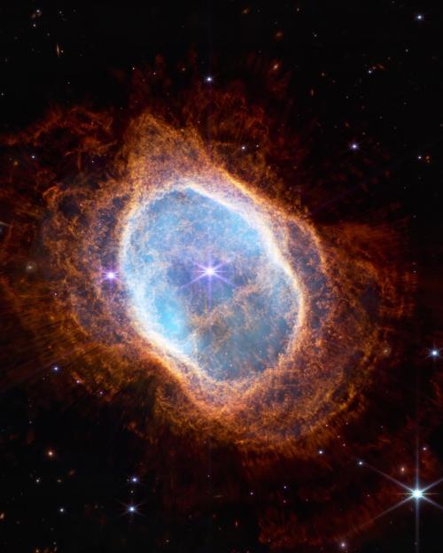 Planetary nebula, cataloged as NGC 3132