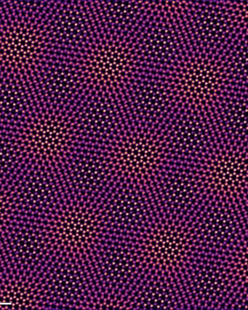 		Purple field showing a lattice pattern and orange and yellow highlights
	