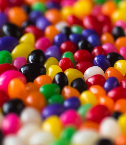  an assortment of colored candies