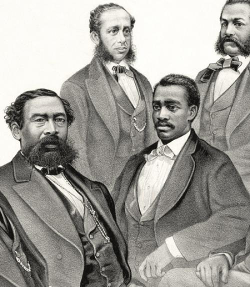 Detail from illustration. First Colored Senator and Representatives in the 41st and 42nd Congress of the United States.