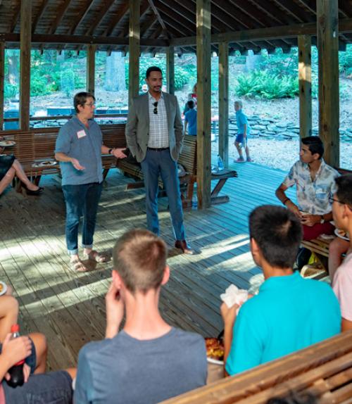  Milstein students welcomed to campus with BBQ, adventures