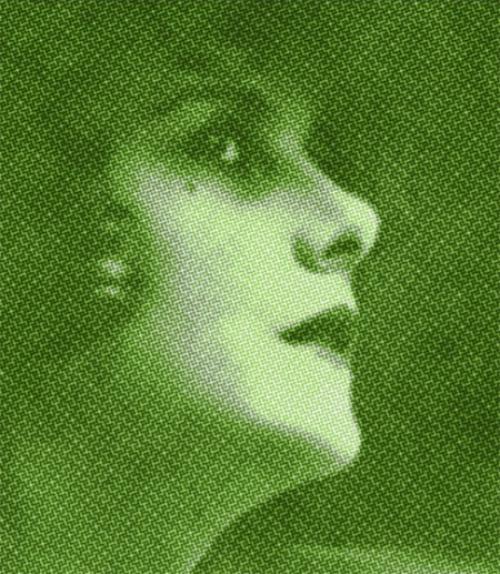 Green, old-fashioned image of Beatrice Fairfax