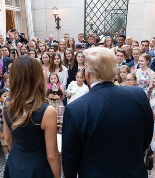  Trump and first lady in Europe