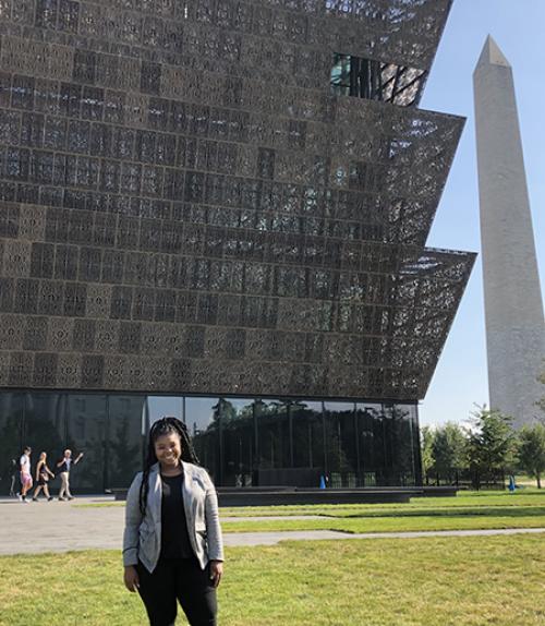 Amina Kilpatrick at the African American history museum