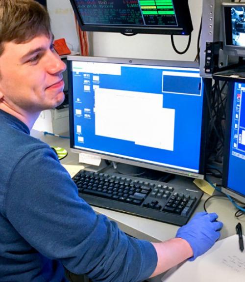  William Thomas, a graduate student in the field of chemistry and chemical biology, collects data on ribonucleotide reductase.