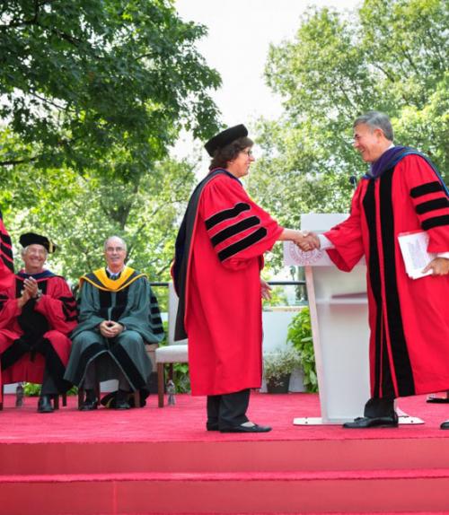 Cornell University President Martha Pollack at graduation