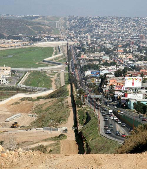 Mexico and U.S. border